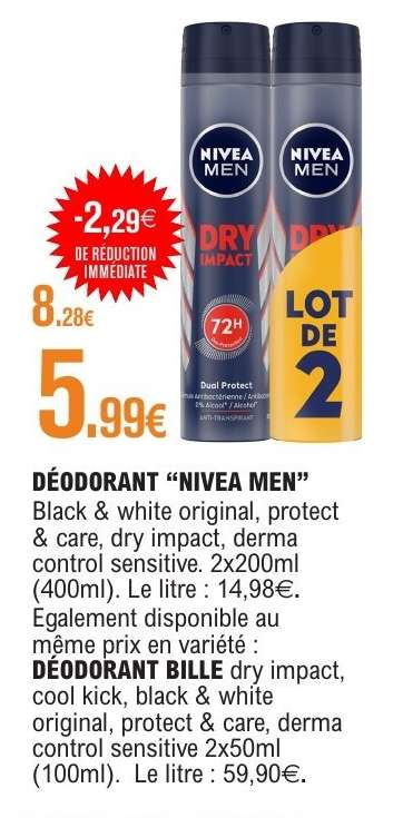 Déodorant NIVEA MEN