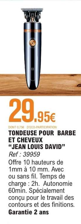 TONDEUSE POUR BARBE ET CHEVEUX "JEAN LOUIS DAVID"