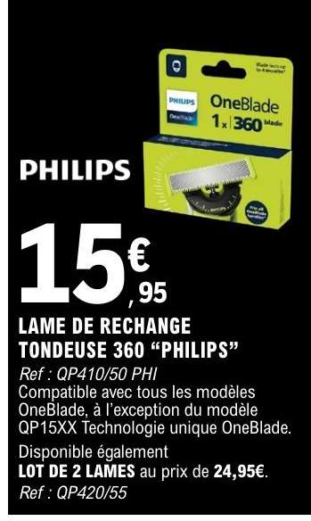 LAME DE RECHANGE TONDEUSE 360 “PHILIPS”