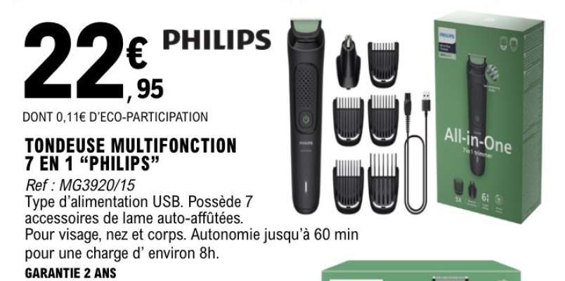 PHILIPS Tondeuse Multifonction 7 en 1