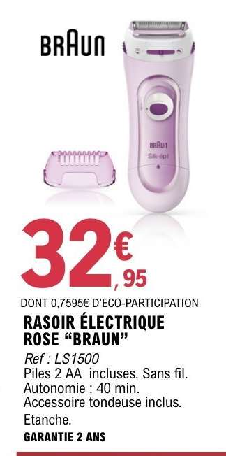 RASOIR ELECTRIQUE ROSE “BRAUN”