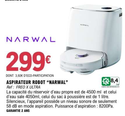 ASPIRATEUR ROBOT “NARWAL”