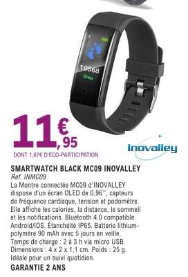 SMARTWATCH BLACK MC09 INOVALLEY