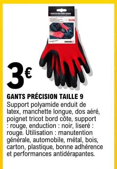 GANTS PRÉCISION TAILLE 9
