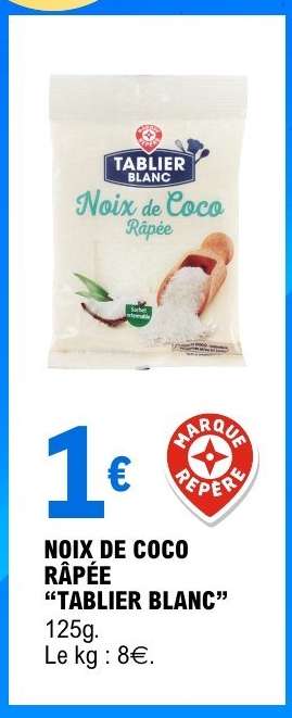 NOIX DE COCO RÂPÉE "TABLIER BLANC"