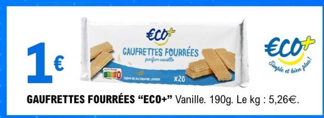 GAUFRETTES FOURRÉES “Eco+”