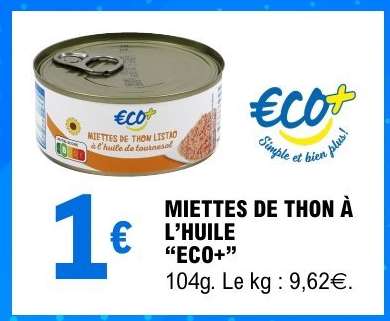 MIETTES DE THON À L’HUILE “ECO+”