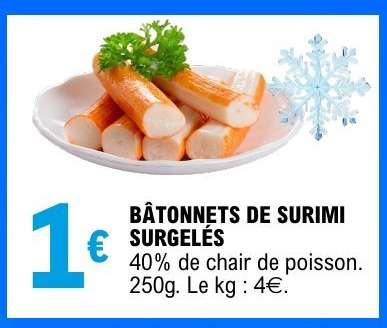 BÂTONNETS DE SURIMI SURGELÉS