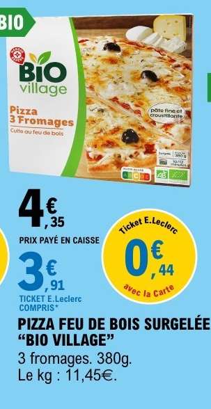 PIZZA FEU DE BOIS SURGELÉE 'BIO VILLAGE'