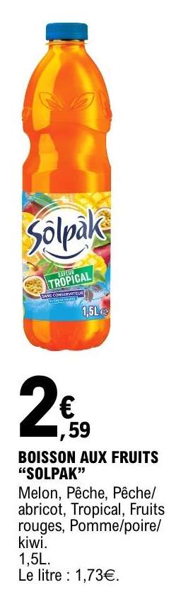 BOISSON AUX FRUITS “SOLPAK”
