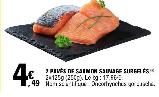 2 Pavés de Saumon Sauvage Surgelés