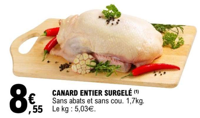 CANARD ENTIER SURGELÉ