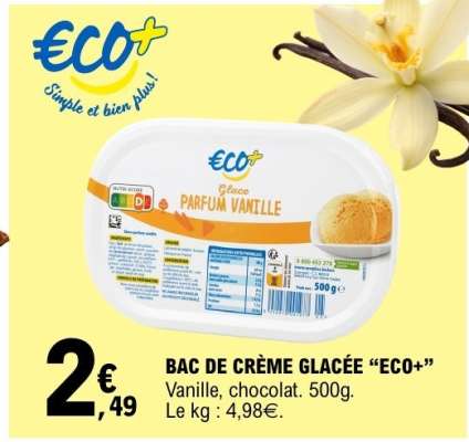 BAC DE CRÈME GLACÉE “ECO+”
