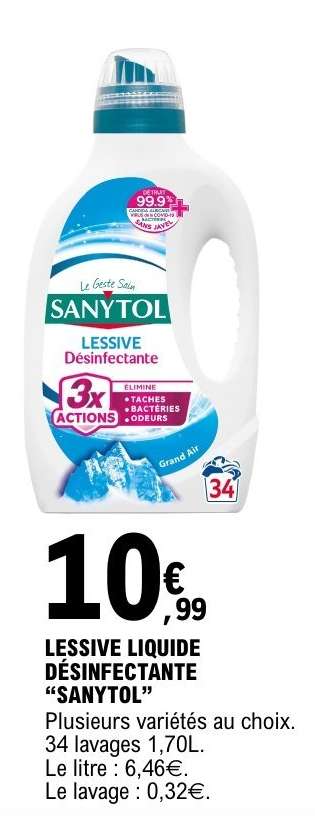 LESSIVE LIQUIDE DÉSINFECTANTE 'SANYTOL'