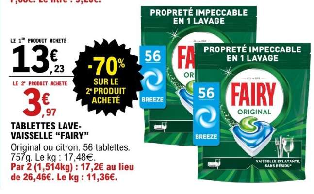 Tablettes Lave-Vaisselle Fairy