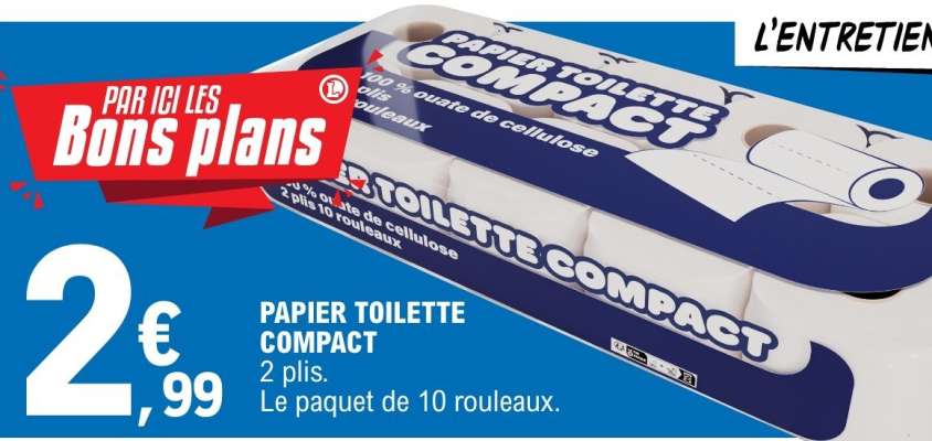 PAPIER TOILETTE COMPACT
