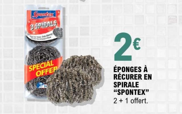 ÉPONGES À RÉCURER EN SPIRALE “SPONTEX”