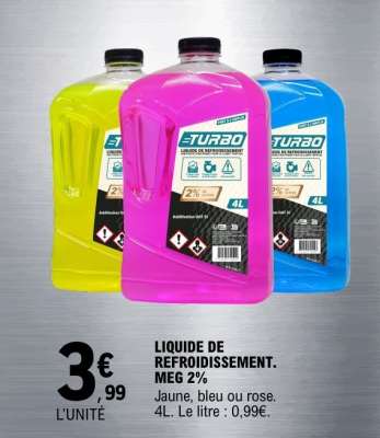 LIQUIDE DE REFROIDISSEMENT. MEG 2%