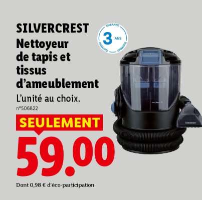 SILVERCREST Nettoyeur de tapis et tissus d'ameublement