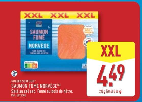 GOLDEN SEAFOOD® SAUMON FUMÉ NORVÈGE