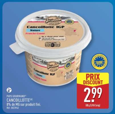 Cancoillotte IGP