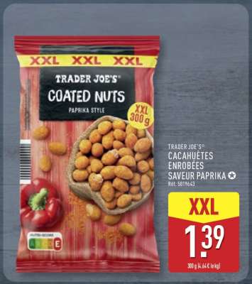 TRADER JOE'S® CACAHUÈTES ENROBÉES SAVEUR PAPRIKA