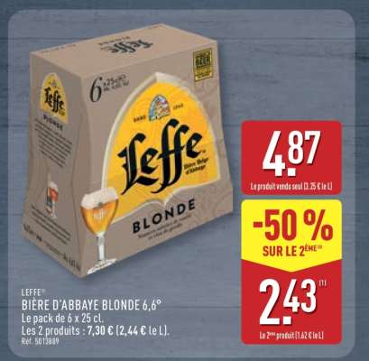 LEFFE® BIÈRE D'ABBAYE BLONDE 6,6°