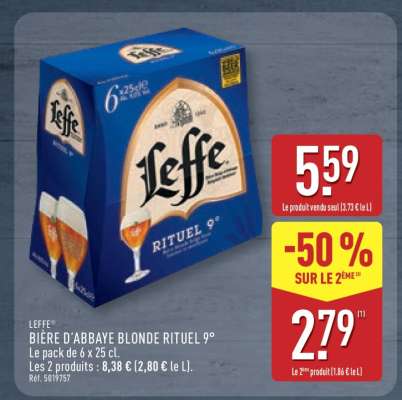 LEFFE® BIÈRE D'ABBAYE BLONDE RITUEL 9°