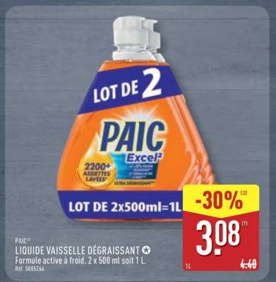 PAIC® LIQUIDE VAISSELLE DÉGRAISSANT