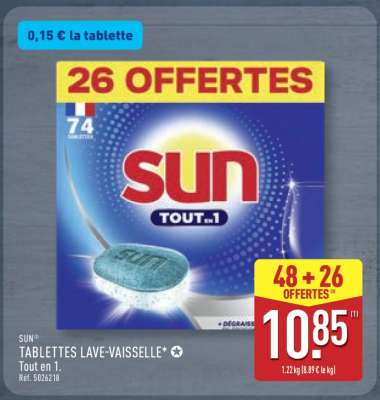 SUN Tablettes lave-vaisselle