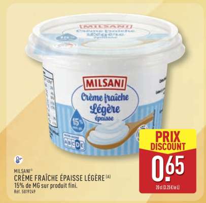 MILSANI CRÈME FRAÎCHE ÉPAISSE LÉGÈRE