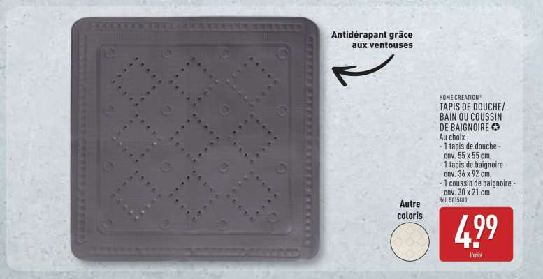 TAPIS DE DOUCHE/BAIN OU COUSSIN DE BAIGNOIRE