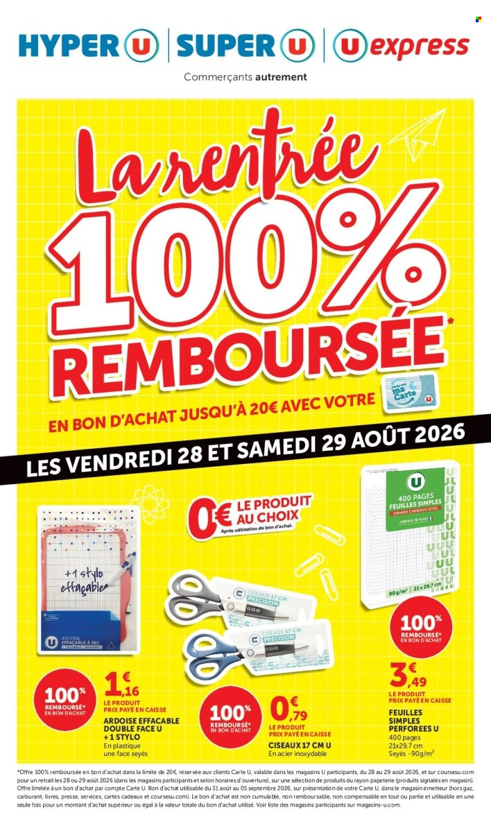 Catalogue Magasins U - 28/08/2026 - 29/08/2026. Page 1