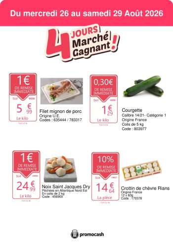 Catalogue Promocash - 26/08/2026 - 29/08/2026.
