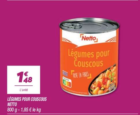 LÉGUMES POUR COUSCOUS NETTO