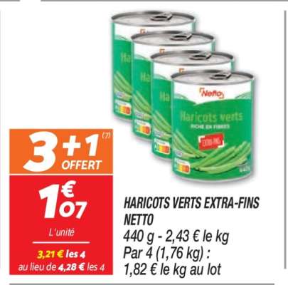 HARICOTS VERTS EXTRA-FINS NETTO