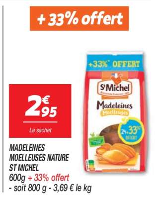 MADELEINES MOELLEUSES NATURE ST MICHEL