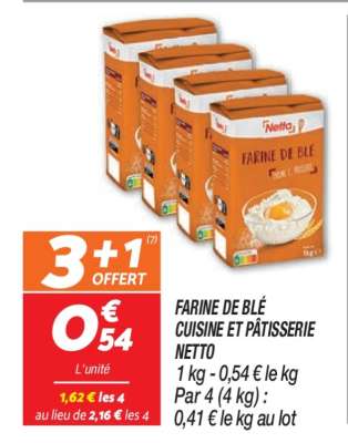 FARINE DE BLÉ CUISINE ET PÂTISSERIE NETTO