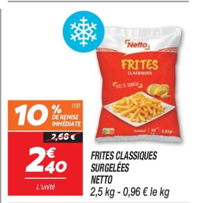 FRITES CLASSIQUES SURGELÉES NETTO