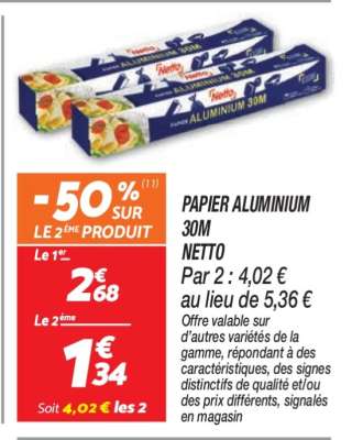 PAPIER ALUMINIUM 30M