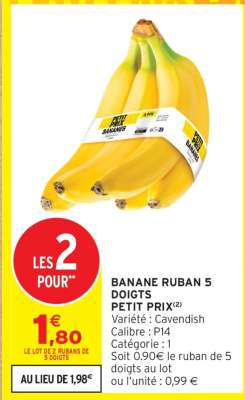 BANANE RUBAN 5 DOIGTS