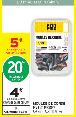 MOULES DE CORDE PETIT PRIX