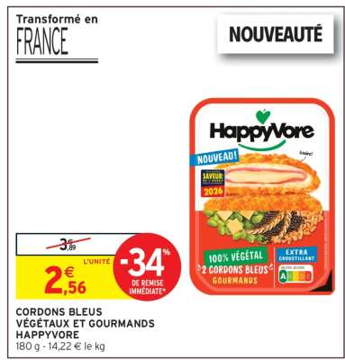 CORDONS BLEUS VÉGÉTAUX ET GOURMANDS HAPPYVORE