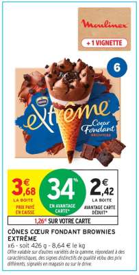 CÔNES CŒUR FONDANT BROWNIES EXTRÊME