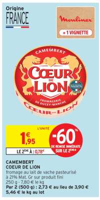 Camembert Coeur De Lion