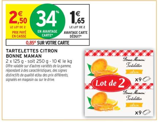 Tartelettes Citron Bonne Maman