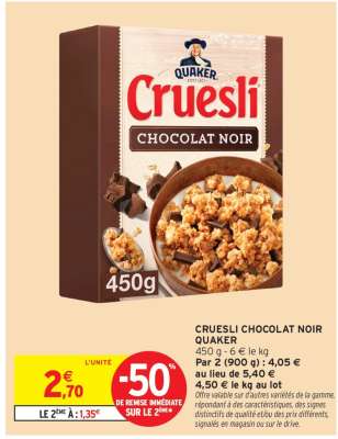 Cruesli Chocolat Noir
