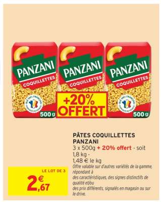 Pâtes Coquillettes Panzani