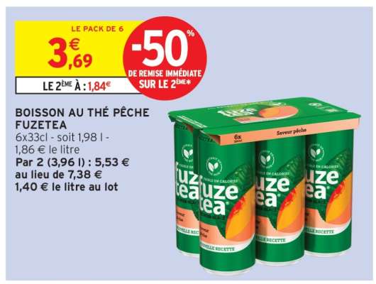 BOISSON AU THÉ PÊCHE FUZETEA