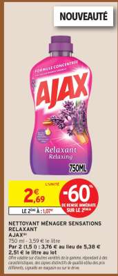 NETTOYANT MÉNAGER SENSATIONS RELAXANT AJAX